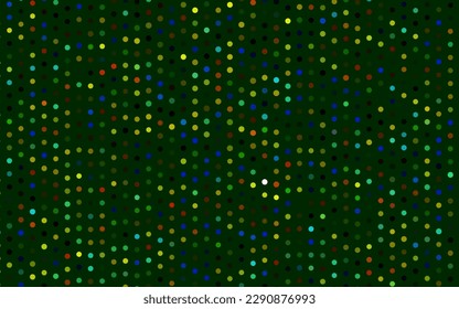 Dark Blue, Yellow vector backdrop with dots. Glitter abstract illustration with blurred drops of rain. Pattern for ads, booklets.
