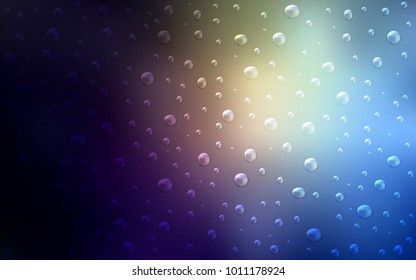 Dark Blue, Yellow vector background with dots. Abstract illustration with colored bubbles in nature style. Completely new template for your brand book.
