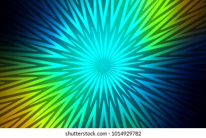 Dark Blue, Yellow vector background with straight lines. Modern geometrical abstract illustration with staves. The pattern for ad, booklets, leaflets.