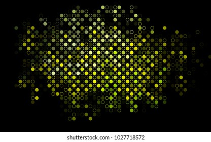 Dark Blue, Yellow vector  background with bubbles. Blurred bubbles on abstract background with colorful gradient. Completely new template for your brand book.
