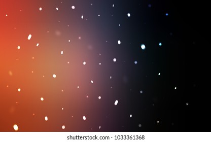 Dark Blue, Yellow vector background with xmas snowflakes. Snow on blurred abstract background with gradient. New year design for your business advert.