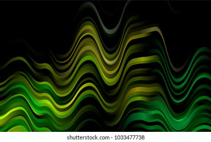 Dark Blue, Yellow vector background with liquid shapes. Colorful abstract illustration with gradient lines. The best blurred design for your business.