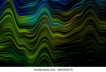 Dark Blue, Yellow vector background with bubble shapes. Creative illustration in halftone marble style with gradient. A completely new template for your business design.