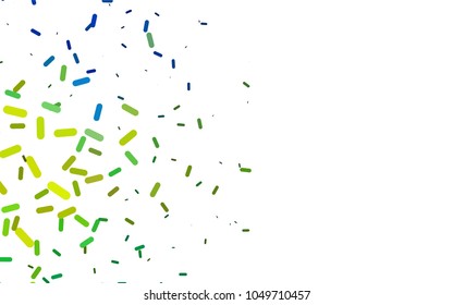 Dark Blue, Yellow vector background with straight lines. Shining colored illustration with rounded stripes. The pattern can be used as ads, poster, banner for medicine.