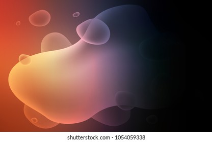 Dark Blue, Yellow vector background with bent lines. Blurred geometric sample with gradient bubbles.  A new texture for your  ad, booklets, leaflets.