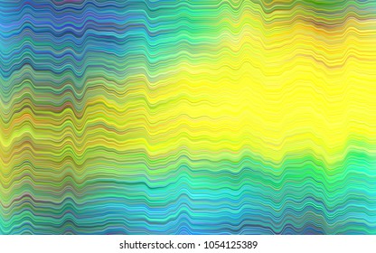 Dark Blue, Yellow vector background with bent ribbons. Blurred geometric sample with gradient bubbles.  A completely new template for your business design.