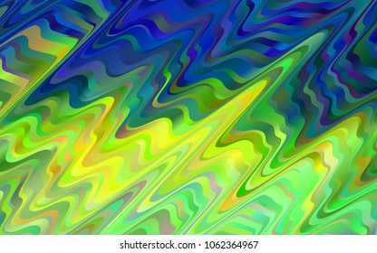 Dark Blue, Yellow vector background with liquid shapes. Brand-new colored illustration in marble style with gradient. The elegant pattern for brand book.