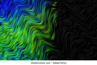 Dark Blue, Yellow vector background with bent ribbons. Brand-new colored illustration in marble style with gradient. New composition for your brand book.