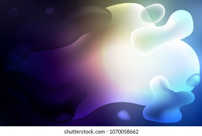 Dark Blue, Yellow vector background with bent ribbons. Glitter abstract illustration with wry lines. Memphis design for your web site.