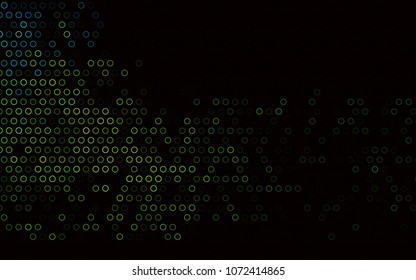 Dark Blue, Yellow vector  background with bubbles. Modern abstract illustration with colorful water drops. The pattern can be used for ads, leaflets of liquid.