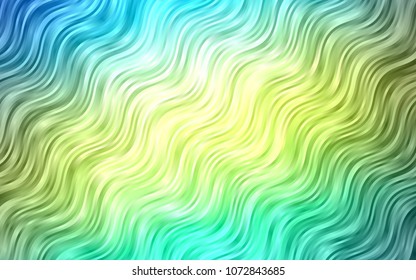 Dark Blue, Yellow vector background with bent lines. Shining crooked illustration in marble style. Textured wave pattern for backgrounds.