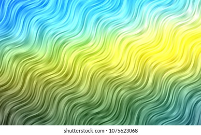Dark Blue, Yellow vector background with lamp shapes. A completely new color illustration in marble style. The best blurred design for your business.