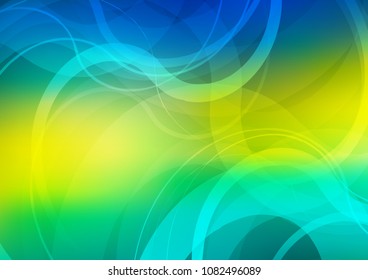 Dark Blue, Yellow vector background with bent ribbons. Modern gradient abstract illustration with bandy lines. A new texture for your  ad, booklets, leaflets.