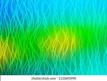 Dark Blue, Yellow vector background with bent lines. Geometric illustration in marble style with gradient.  Marble design for your web site.