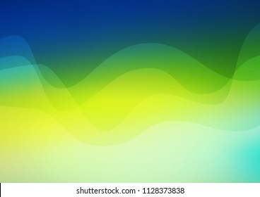 Dark Blue, Yellow vector background with lamp shapes. Blurred geometric sample with gradient bubbles.  Pattern for your business design.