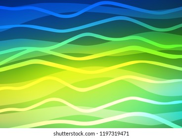Dark Blue, Yellow vector background with straight lines. Modern geometrical abstract illustration with staves. The template can be used as a background.