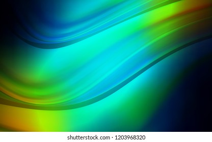 Dark Blue, Yellow vector background with lamp shapes. Creative illustration in halftone marble style with gradient. Pattern for your business design.