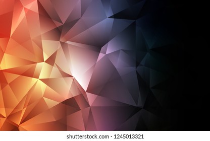 Dark Blue, Yellow vector background with triangles. Illustration with set of colorful triangles. Best design for your ad, poster, banner.