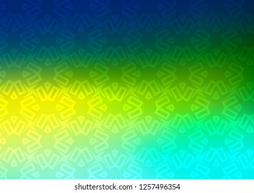 Dark Blue, Yellow vector background with triangles, rectangles. Illustration with set of colorful triangles, squares. Modern template for your landing page.