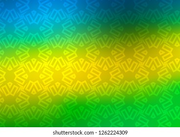 Dark Blue, Yellow vector background with triangles, rectangles. Lines, rhombus with colorful gradient. Smart design for your business advert.