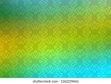 Dark Blue, Yellow vector background with triangles, rectangles. Lines, rhombus with colorful gradient. Pattern for commercials.