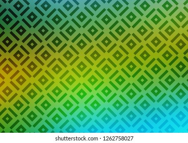 Dark Blue, Yellow vector background with lines, rhombuses. Modern geometric abstract illustration with lines, squares. Pattern for websites, landing pages.