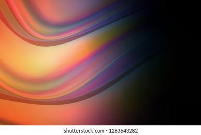 Dark Blue, Yellow vector background with liquid shapes. Colorful abstract illustration with gradient lines. A new texture for your  ad, booklets, leaflets.