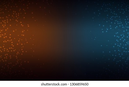 Dark Blue, Yellow vector background with galaxy stars. Space stars on blurred abstract background with gradient. Template for cosmic backgrounds.
