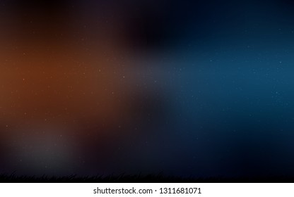 Dark Blue, Yellow vector background with galaxy stars. Blurred decorative design in simple style with galaxy stars. Pattern for astrology websites.