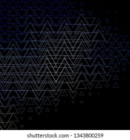 Dark Blue, Yellow vector background with lines, triangles. Gradient triangles in abstract style on simple form. Design for your promotions.