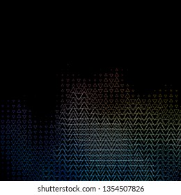 Dark Blue, Yellow vector background with lines, triangles. Abstract gradient design with colorful triangles. Design for your promotions.