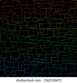 Dark Blue, Yellow vector background in polygonal style. Abstract gradient illustration with colorful rectangles. Pattern for websites, landing pages.