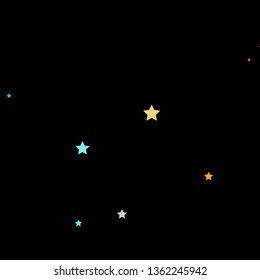 Dark Blue, Yellow vector background with colorful stars. Modern geometric abstract illustration with stars. Theme for cell phones.
