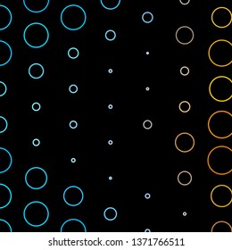 Dark Blue, Yellow vector background with circles. Illustration with set of shining colorful abstract spheres. Design for your commercials.
