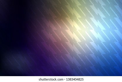Dark Blue, Yellow vector background with straight lines. Modern geometrical abstract illustration with Lines. Pattern for your busines websites.