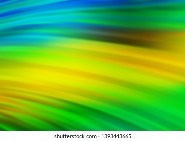 Dark Blue, Yellow vector background with curved circles. Brand new colored illustration in marble style with gradient. The elegant pattern for brand book.