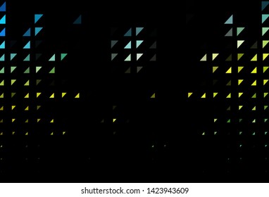 Dark Blue, Yellow vector background with bubbles. Abstract illustration with colored bubbles in nature style. Completely new template for your brand book.