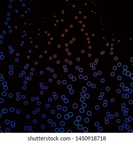 Dark Blue, Yellow vector background with circles. Glitter abstract illustration with colorful drops. Design for your commercials.