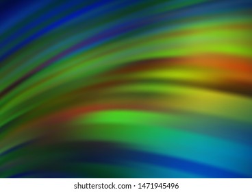 Dark Blue, Yellow vector background with lava shapes. Brand new colored illustration in marble style with gradient. A completely new marble design for your business.