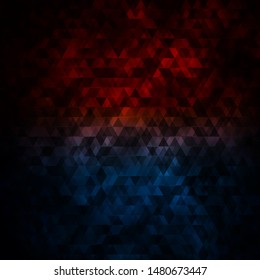 Dark Blue, Yellow vector background with lines, triangles. Smart design in abstract style with gradient triangles. Pattern for commercials.