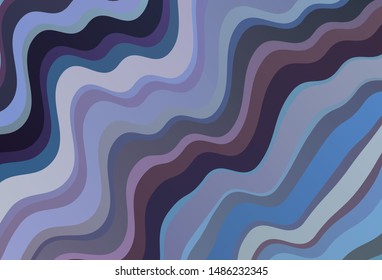 Dark Blue, Yellow vector background with wry lines. A shining illustration, which consists of curved lines. A completely new design for your business.
