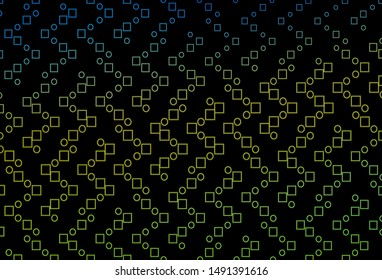Dark Blue, Yellow vector background with rectangles. Illustration with set of colorful rectangles. Pattern for websites, landing pages.