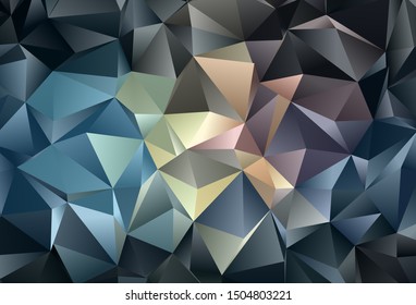 Dark Blue, Yellow vector background with triangles. Abstract gradient illustration with triangles. Pattern for websites.