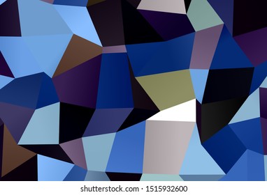 Dark Blue, Yellow vector background in polygonal style. Decorative design in abstract style with rectangles. Pattern can be used for websites.