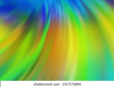 Dark Blue, Yellow vector background with bent ribbons. Creative geometric illustration in marble style with gradient. New composition for your brand book.