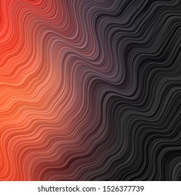 Dark Blue, Yellow vector background with curved lines. Colorful geometric sample with gradient curves.  Pattern for websites, landing pages.