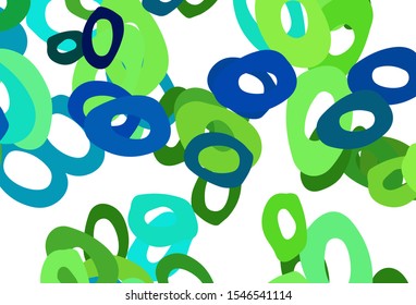 Dark Blue, Yellow vector background with bubbles. Blurred bubbles on abstract background with colorful gradient. Pattern for ads, leaflets.