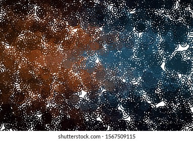 Dark Blue, Yellow vector background with wry lines. Geometric illustration in abstract style with gradient.  Template for cell phone screens.