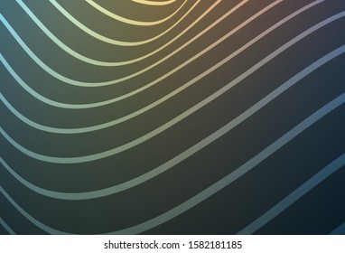 Dark Blue, Yellow vector background with abstract lines. Blurred geometric sample with gradient.  Brand-new style for your business design.