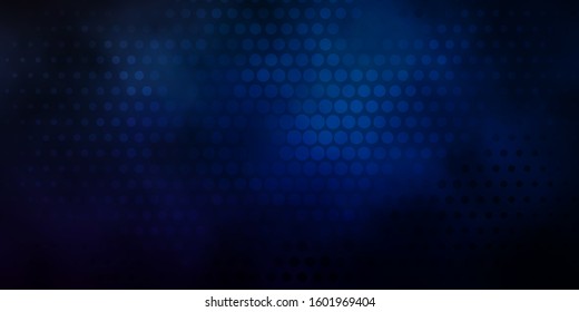 Dark Blue, Yellow vector background with bubbles. Illustration with set of shining colorful abstract spheres. Pattern for business ads.